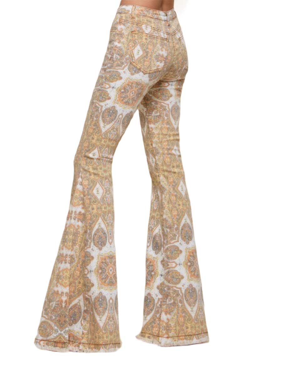 Gold Bell Bottom Jeans