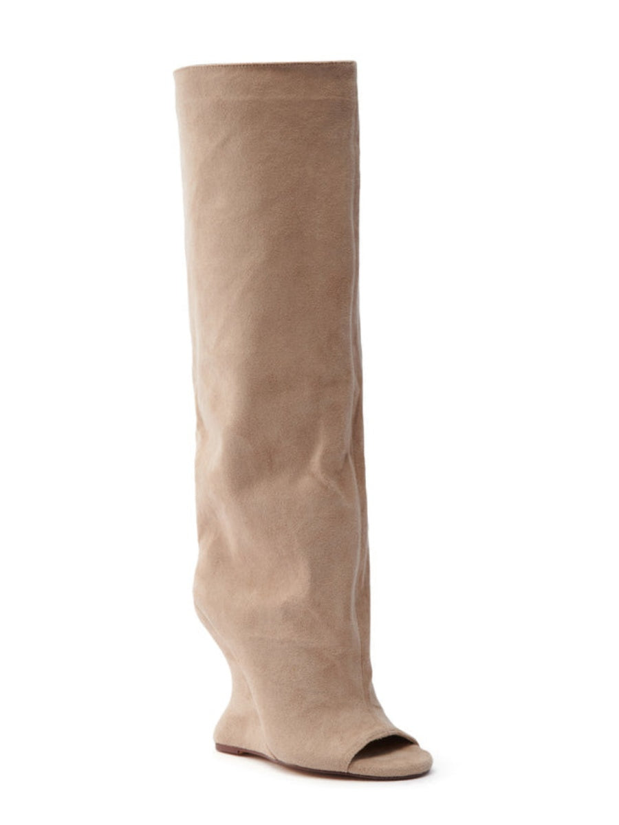 PEEP TOE WEDGE BOOT