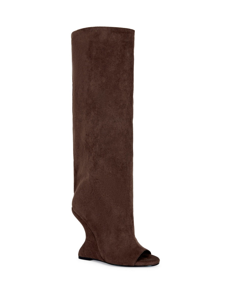 PEEP TOE WEDGE BOOT