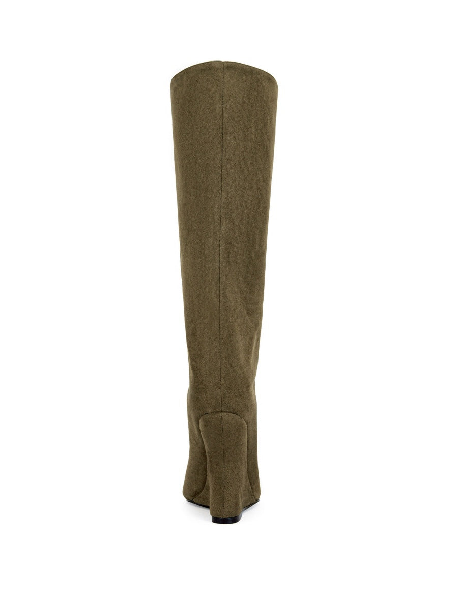 PEEP TOE WEDGE BOOT