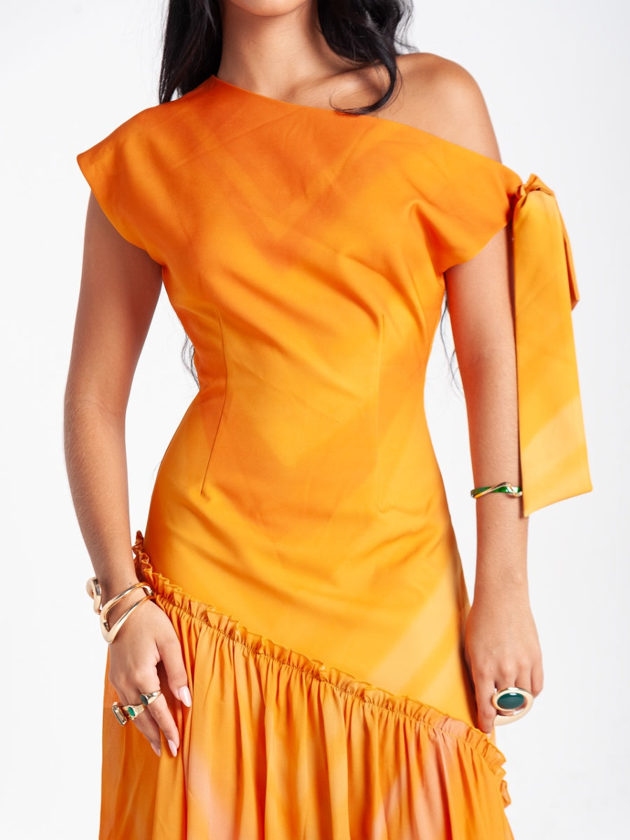 Asymmetric Maxi Dress