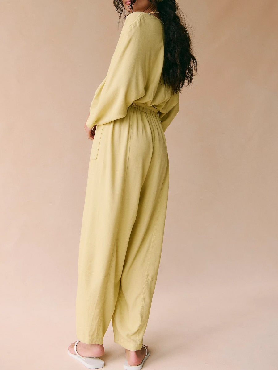 Surplice Wrap Jumpsuit