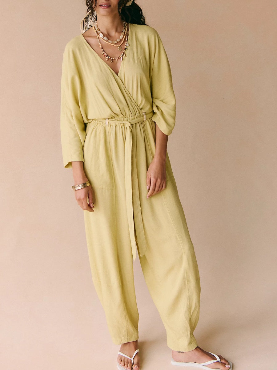 Surplice Wrap Jumpsuit