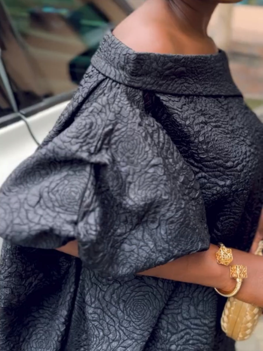 Black Textured Dress