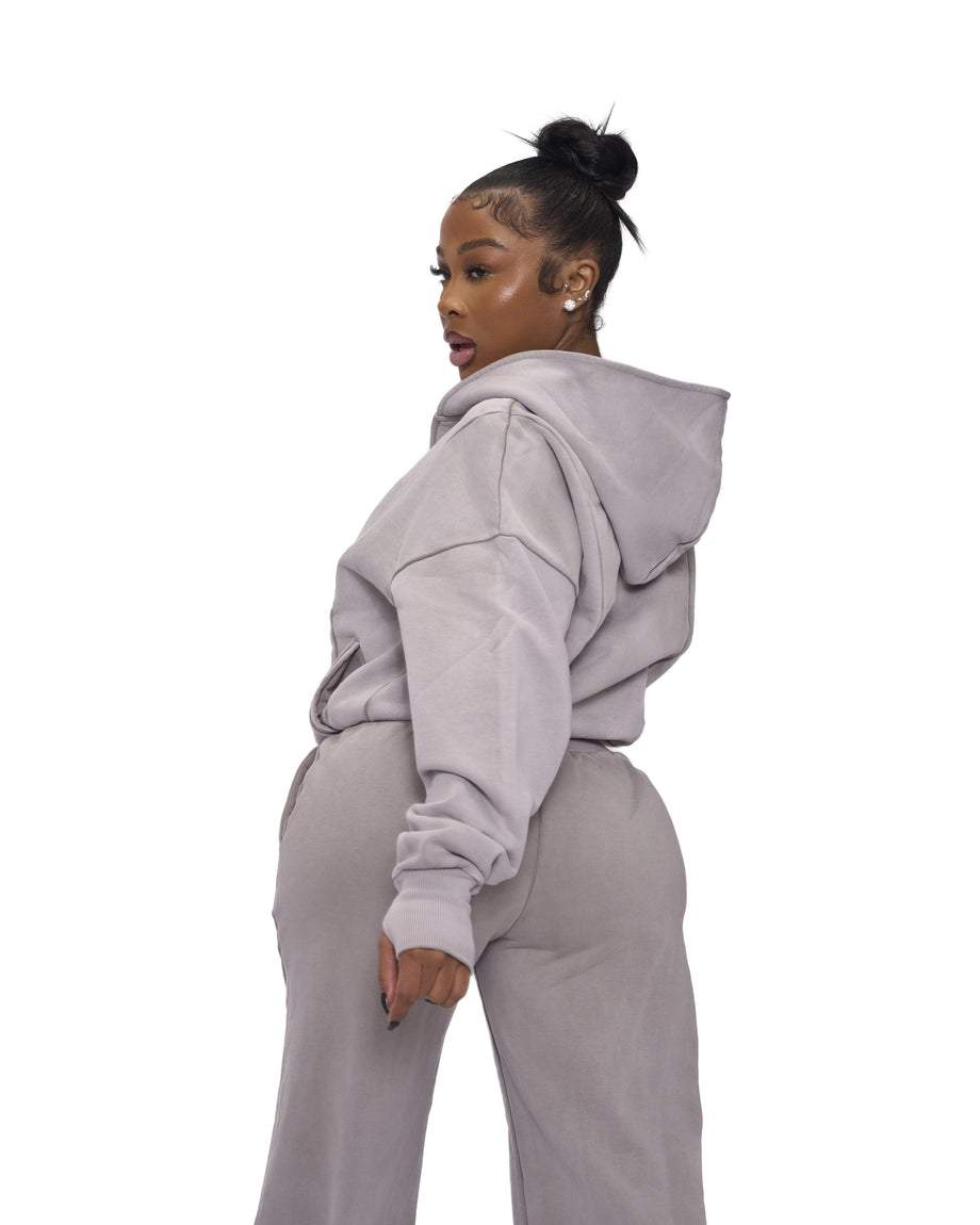 ASYMMETRICAL JACKET AND SWEATPANT SET