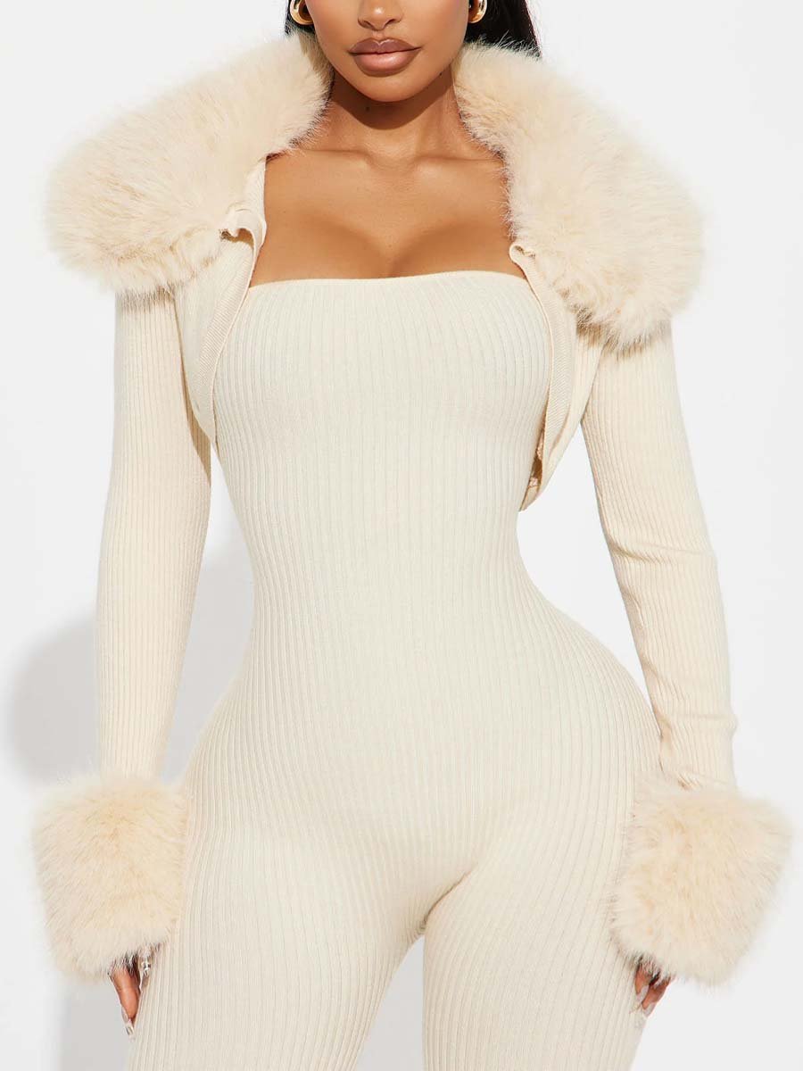 Sweater 2 Piece Jumpsuit Set