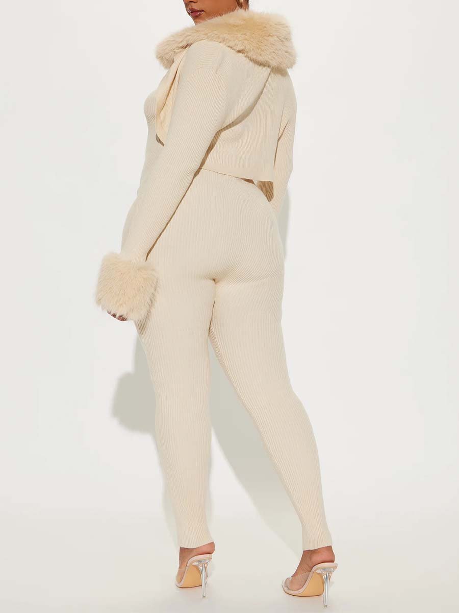 Sweater 2 Piece Jumpsuit Set