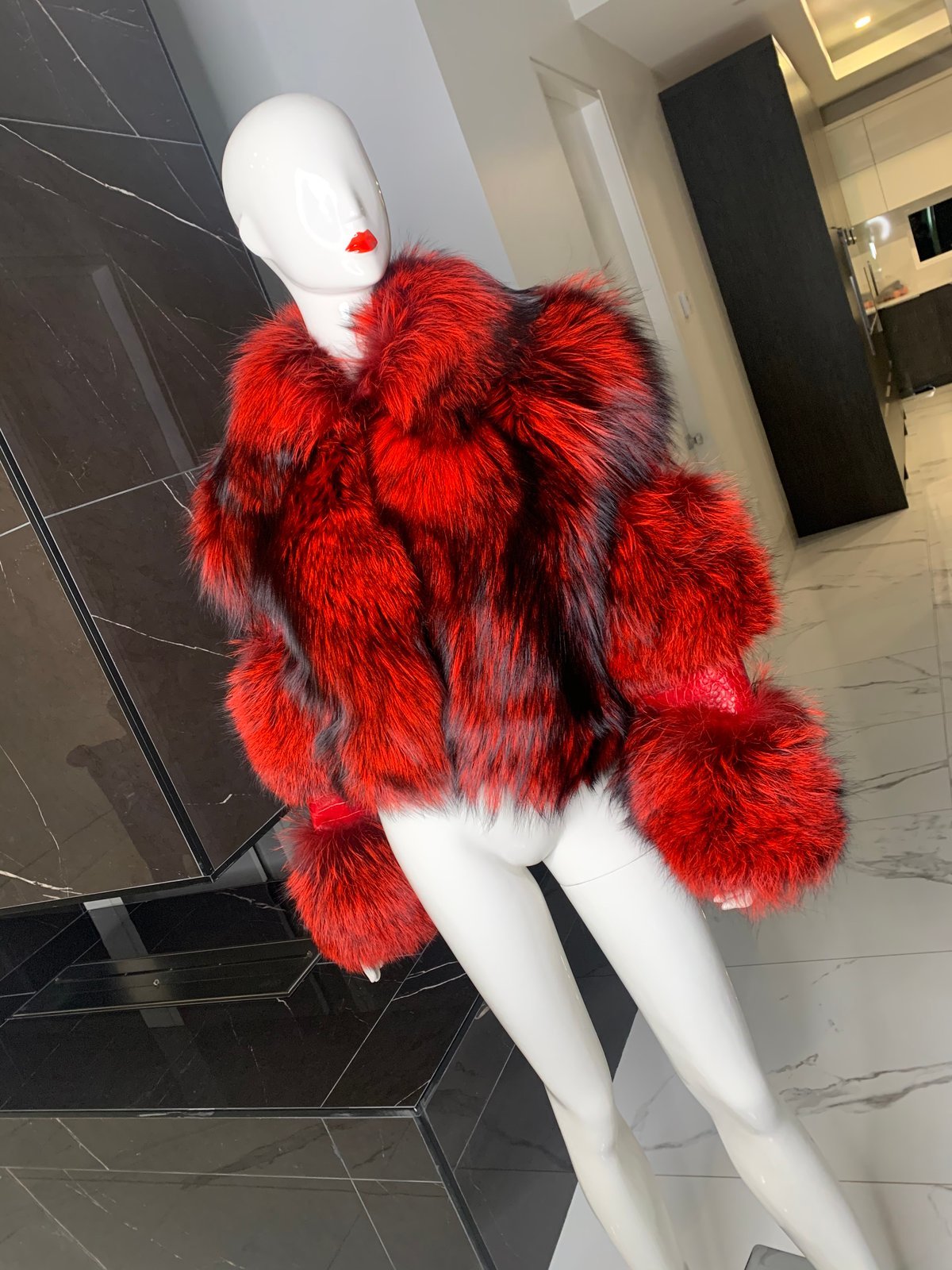 Faux Fur Leather Jacket