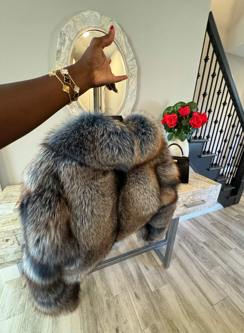 Cropped Faux Fur Jacket