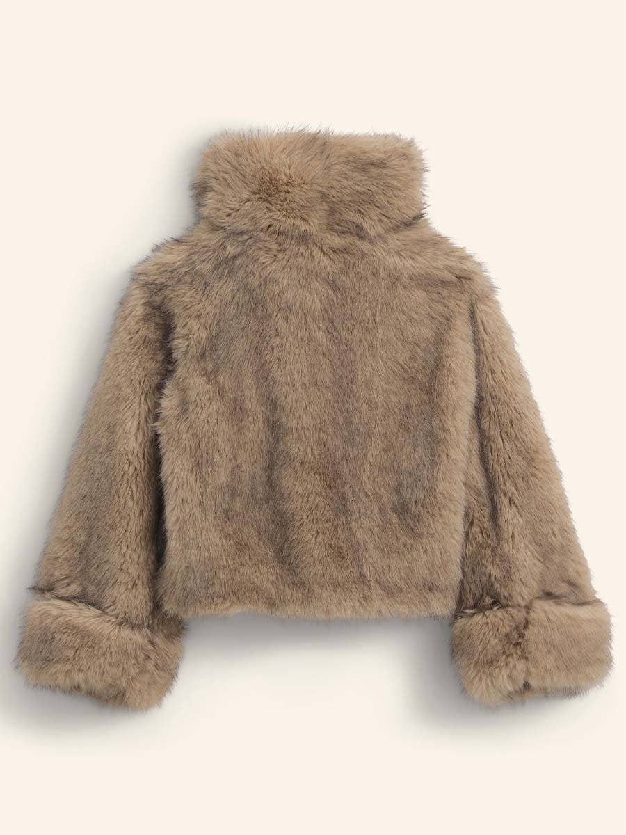 FAUX FUR SWEATSHIRT