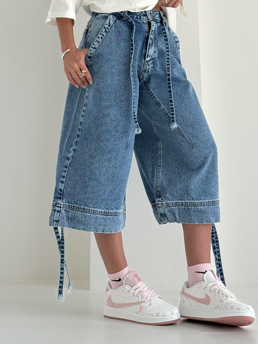 Denim Cropped Pants