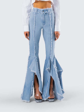 Blue Denim Frayed Jean