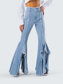 Blue Denim Frayed Jean