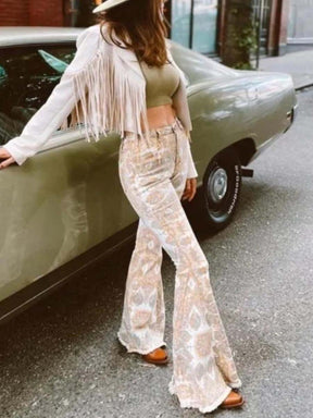 Gold Bell Bottom Jeans