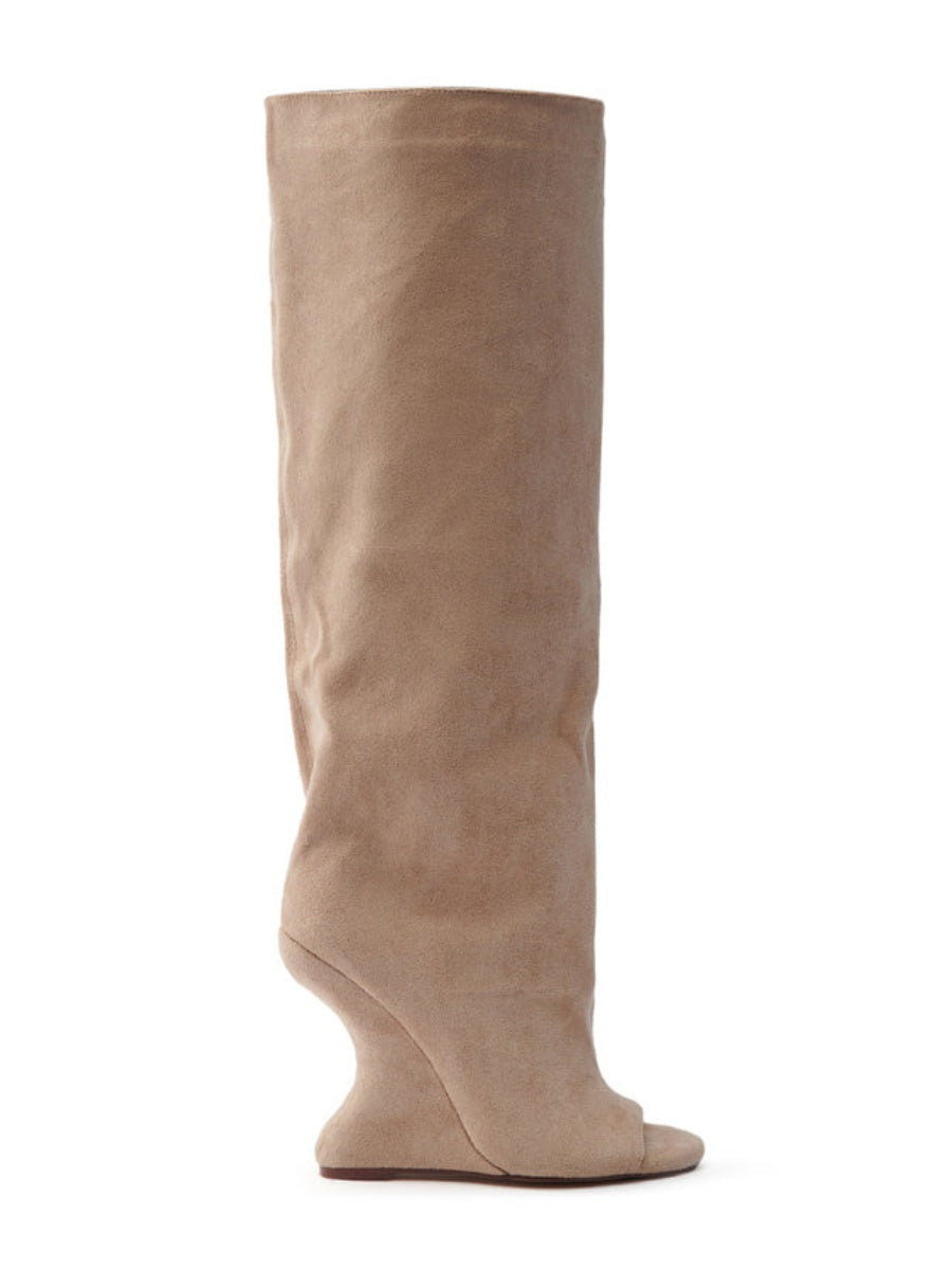 PEEP TOE WEDGE BOOT