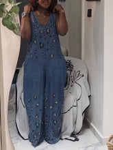 Shiny Denim Jumpsuit