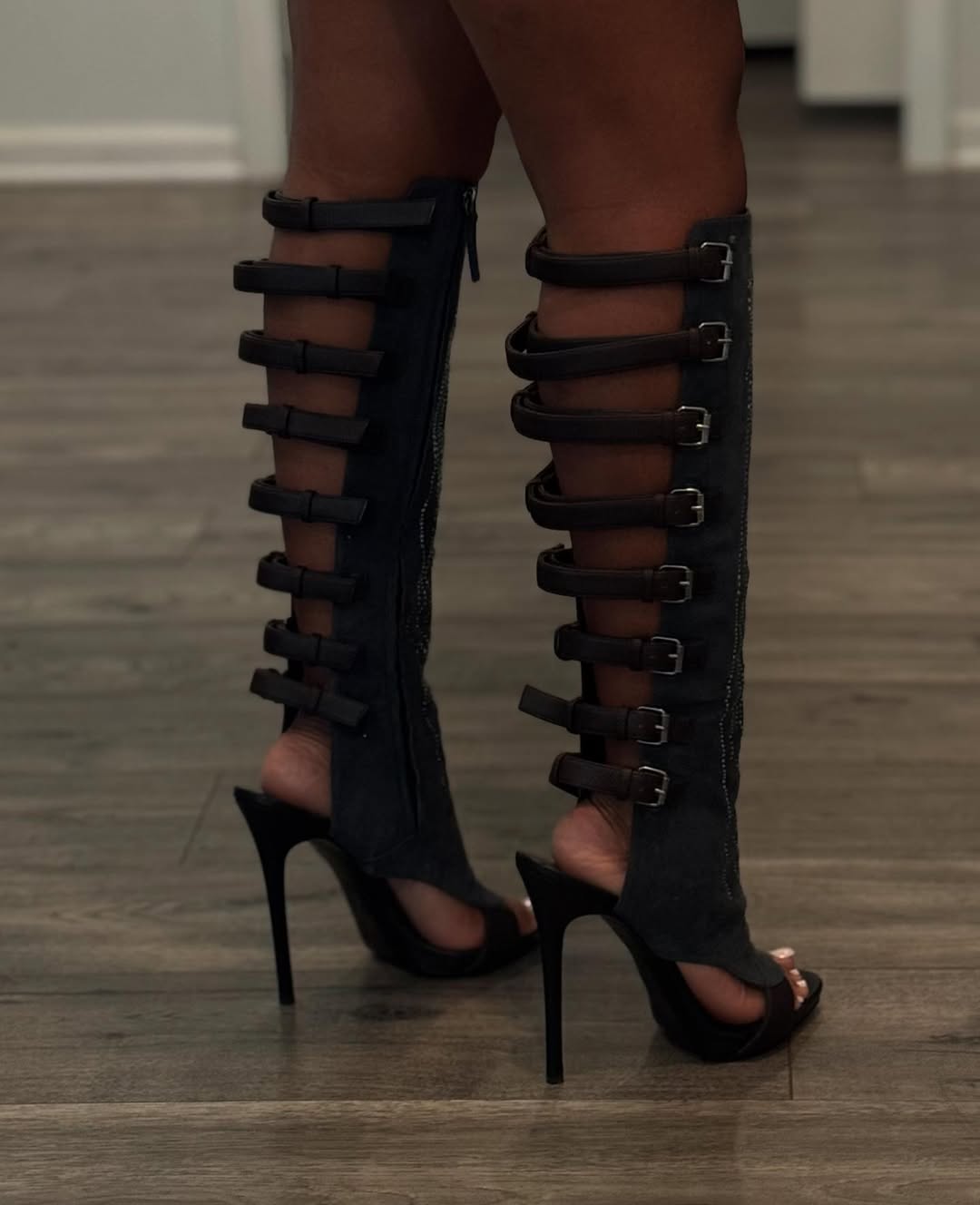 Suede Crystal Boots