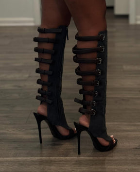 Suede Crystal Boots