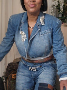 Shiny Denim Jacket