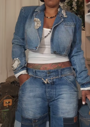 Shiny Denim Jacket