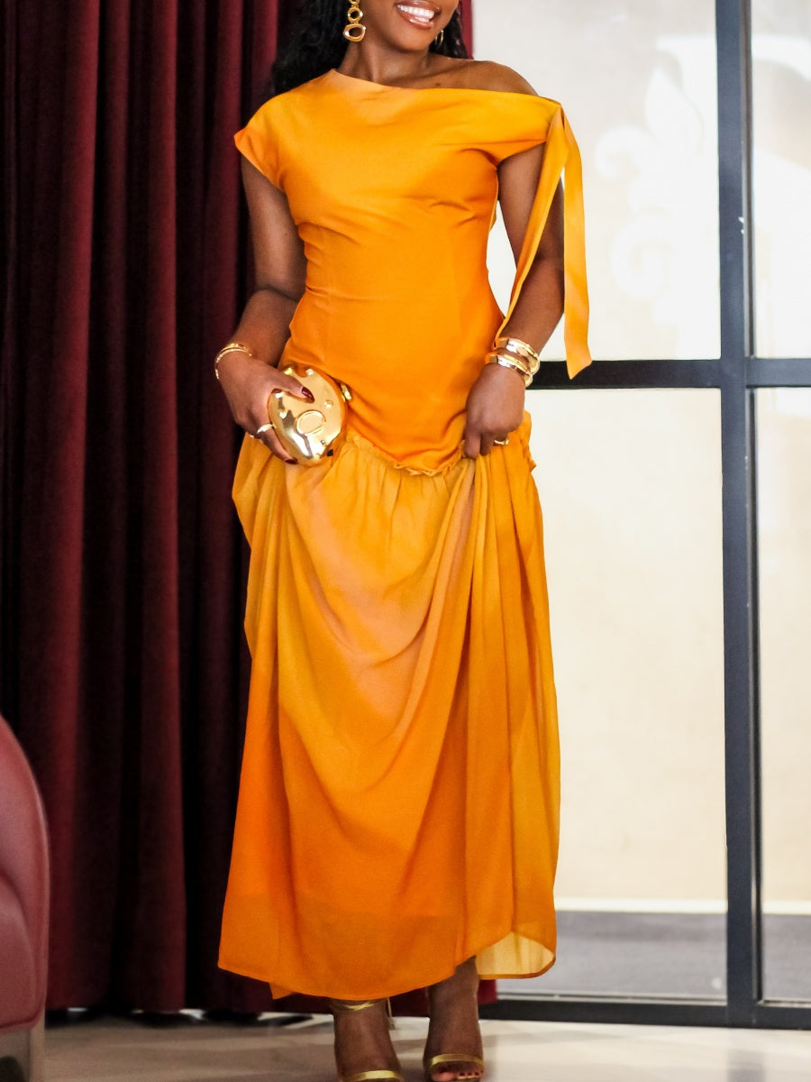 Asymmetric Maxi Dress