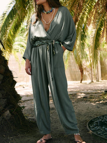 Surplice Wrap Jumpsuit