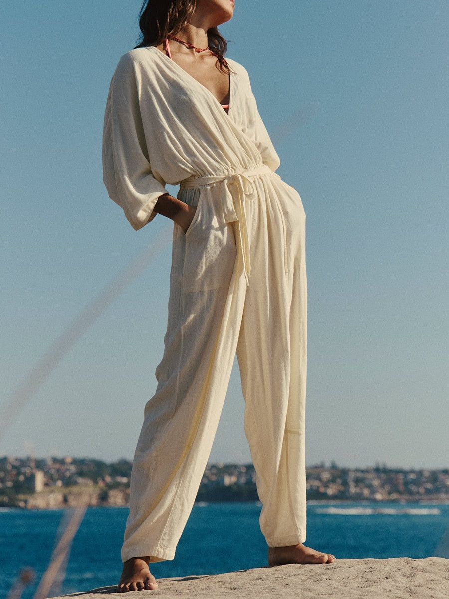 Surplice Wrap Jumpsuit