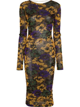 Floral-Print Mesh Maxi Dress