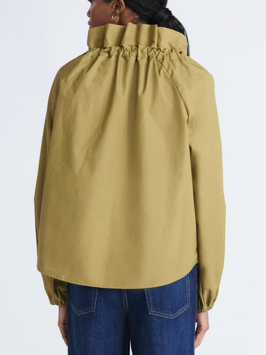 Ruffle Neck Cotton Top