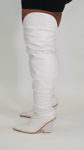 WIDE CALF THIGH HIGH COWGIRL BOOTS