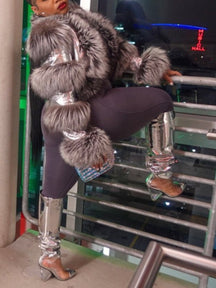 Leather Jacket With Fur Trim