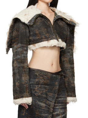 Padded Non-Stretch Denim Jacket