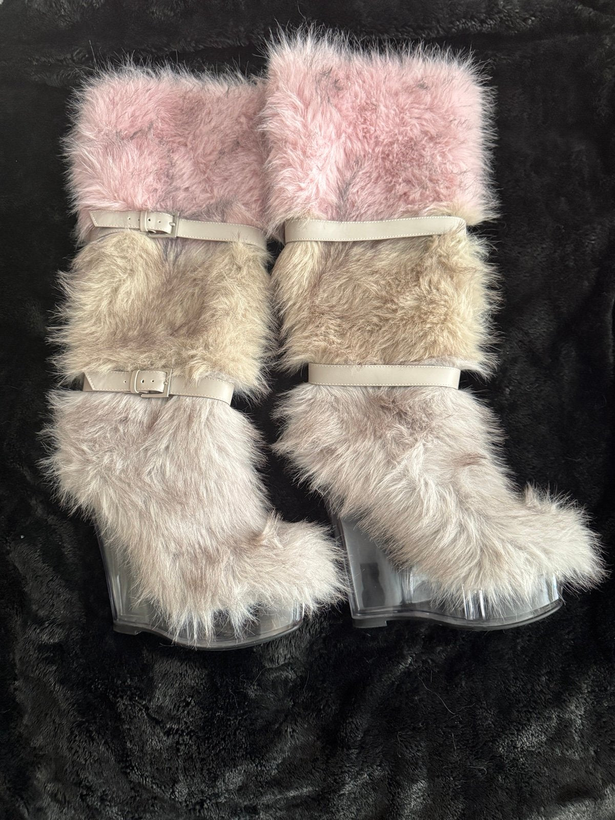 Faux Fur Knee High Boots