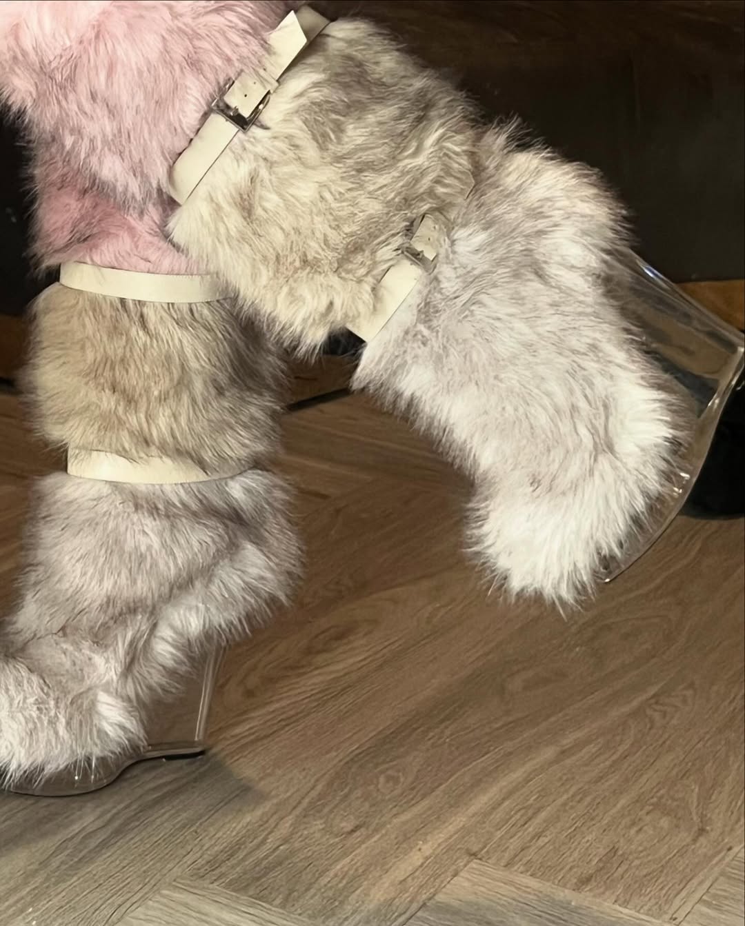 Faux Fur Knee High Boots