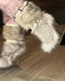 Faux Fur Knee High Boots