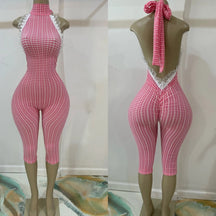 Vintage Print Jumpsuit