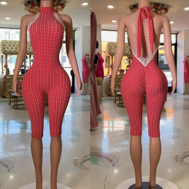 Vintage Print Jumpsuit