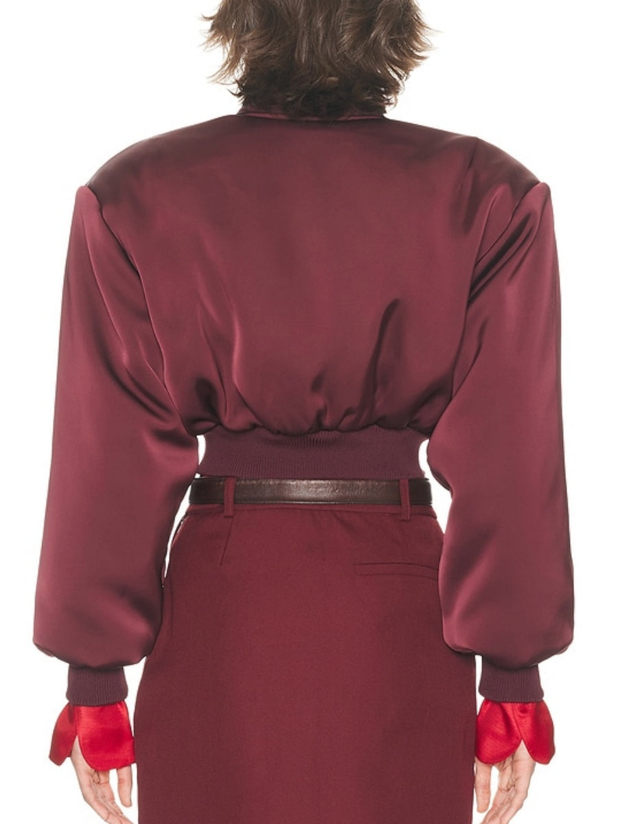 Satin Crop Jacket