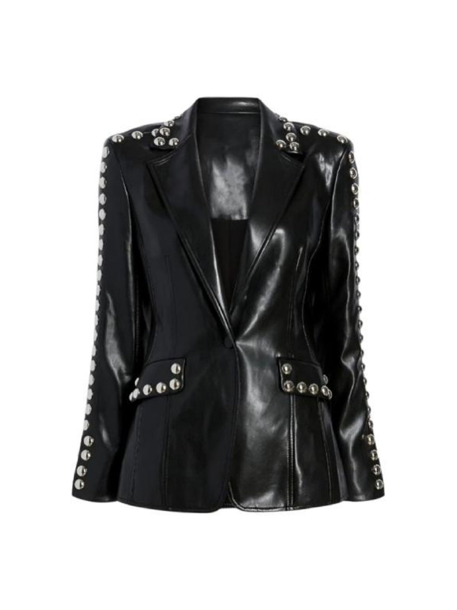 Black Leather Blazer