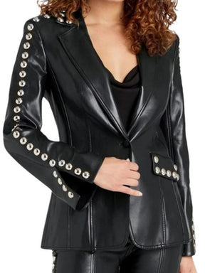 Black Leather Blazer