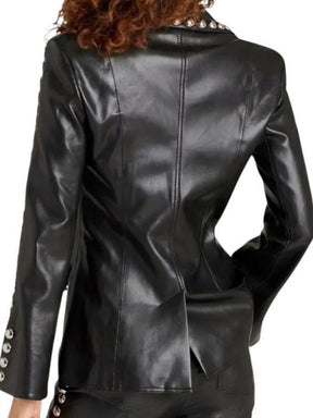 Black Leather Blazer