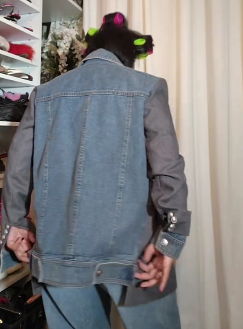 Gray And Denim Blazer