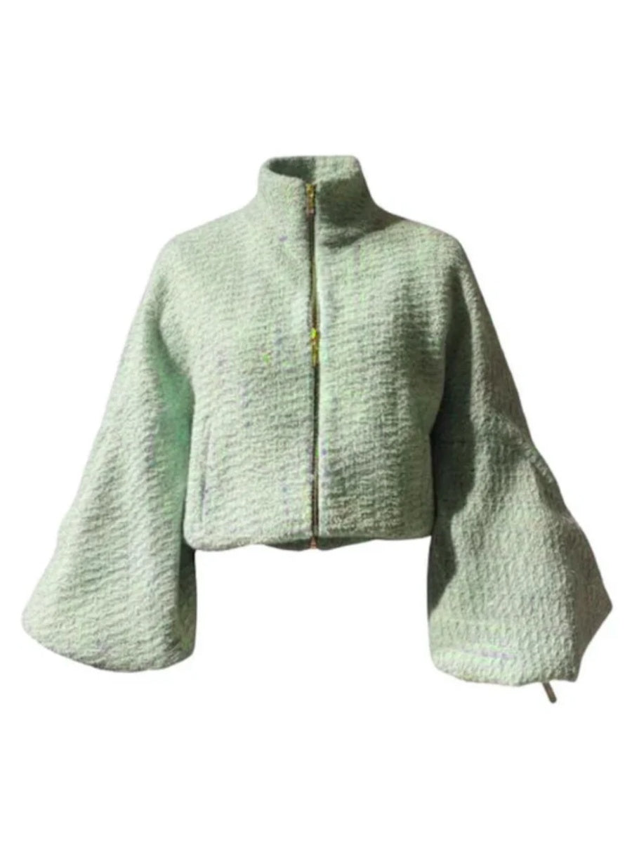 Mint Green Bomber Jacket Set