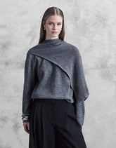 Scarf Detail Knit Sweater