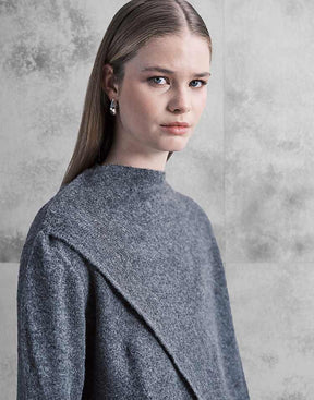 Scarf Detail Knit Sweater