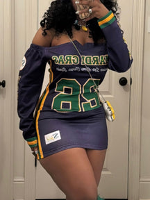 Navy Mini Jersey Dress