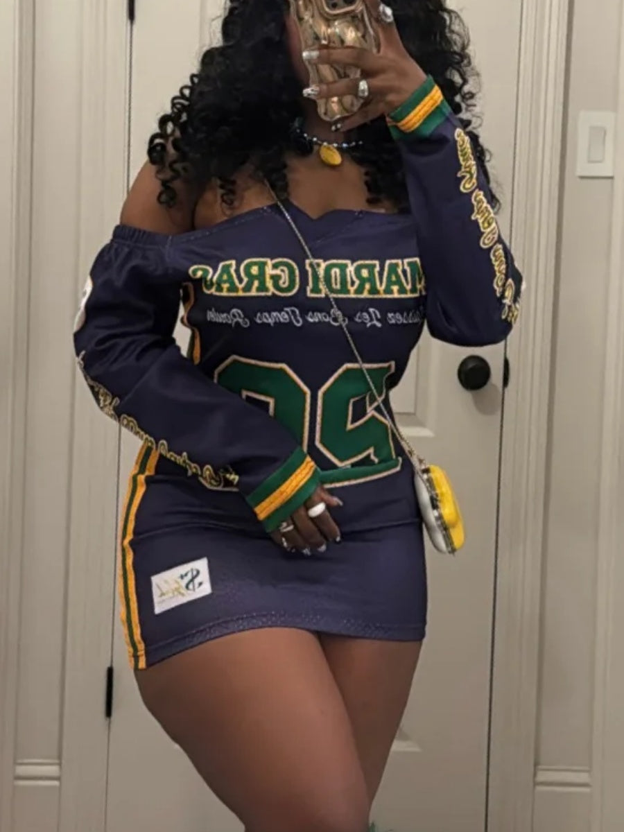 Navy Mini Jersey Dress