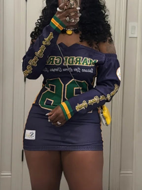 Navy Mini Jersey Dress