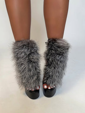 Faux Fur Heels