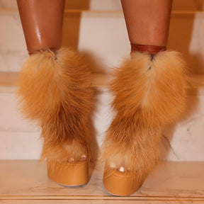 Faux Fur Heels